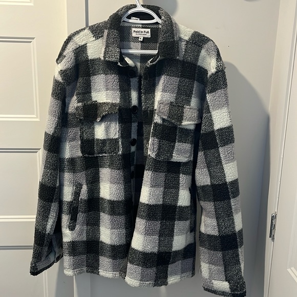 paid in full Other - Black and White Flannel Size: XL